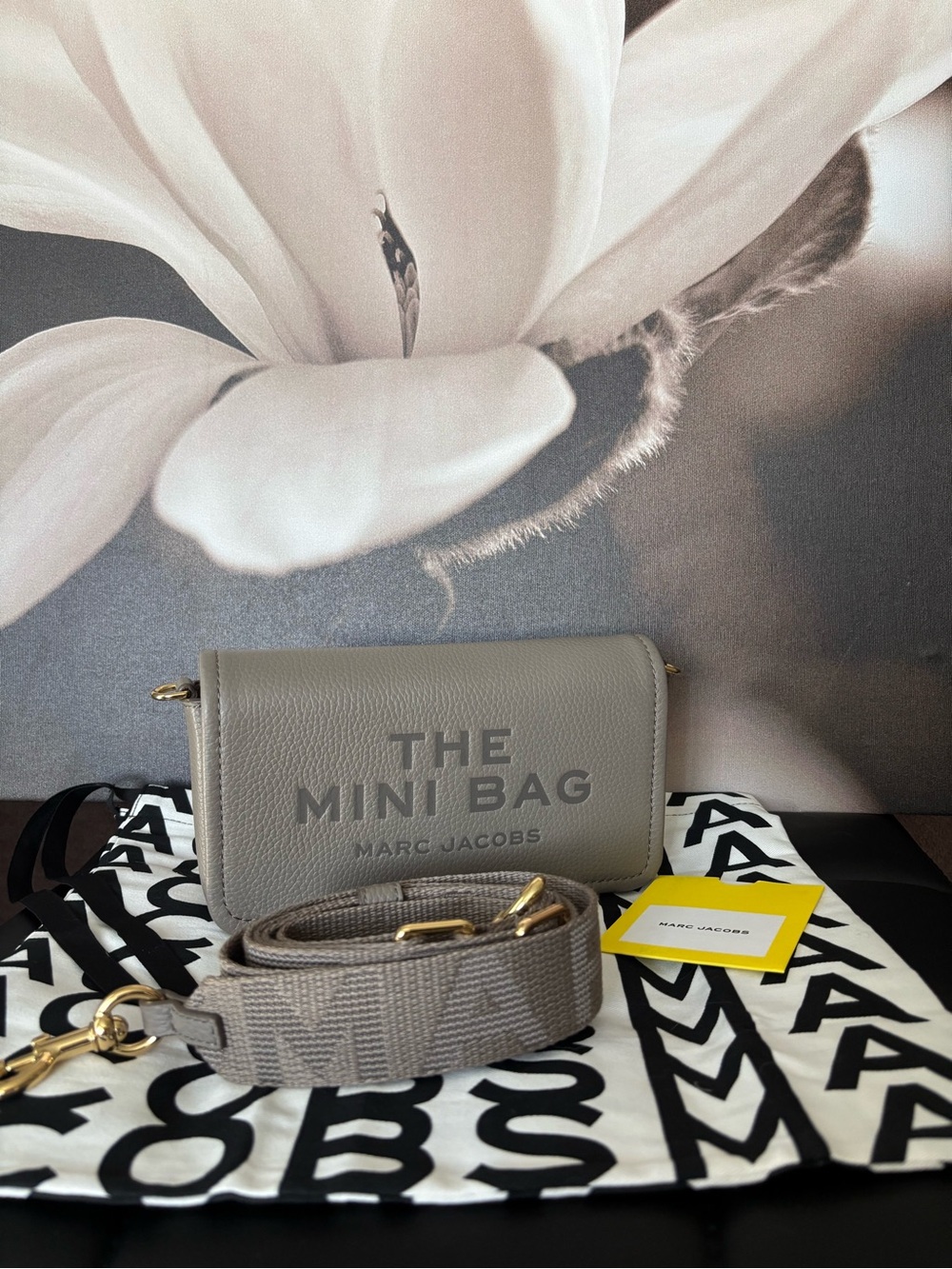 Marc Jacobs Mini Bag in Taupe Gray with Gold Hardware